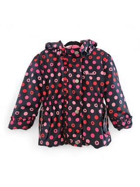 Gusti Canada Toddler Girls Polka Dot Hooded Jacket Pink Black Size 2T